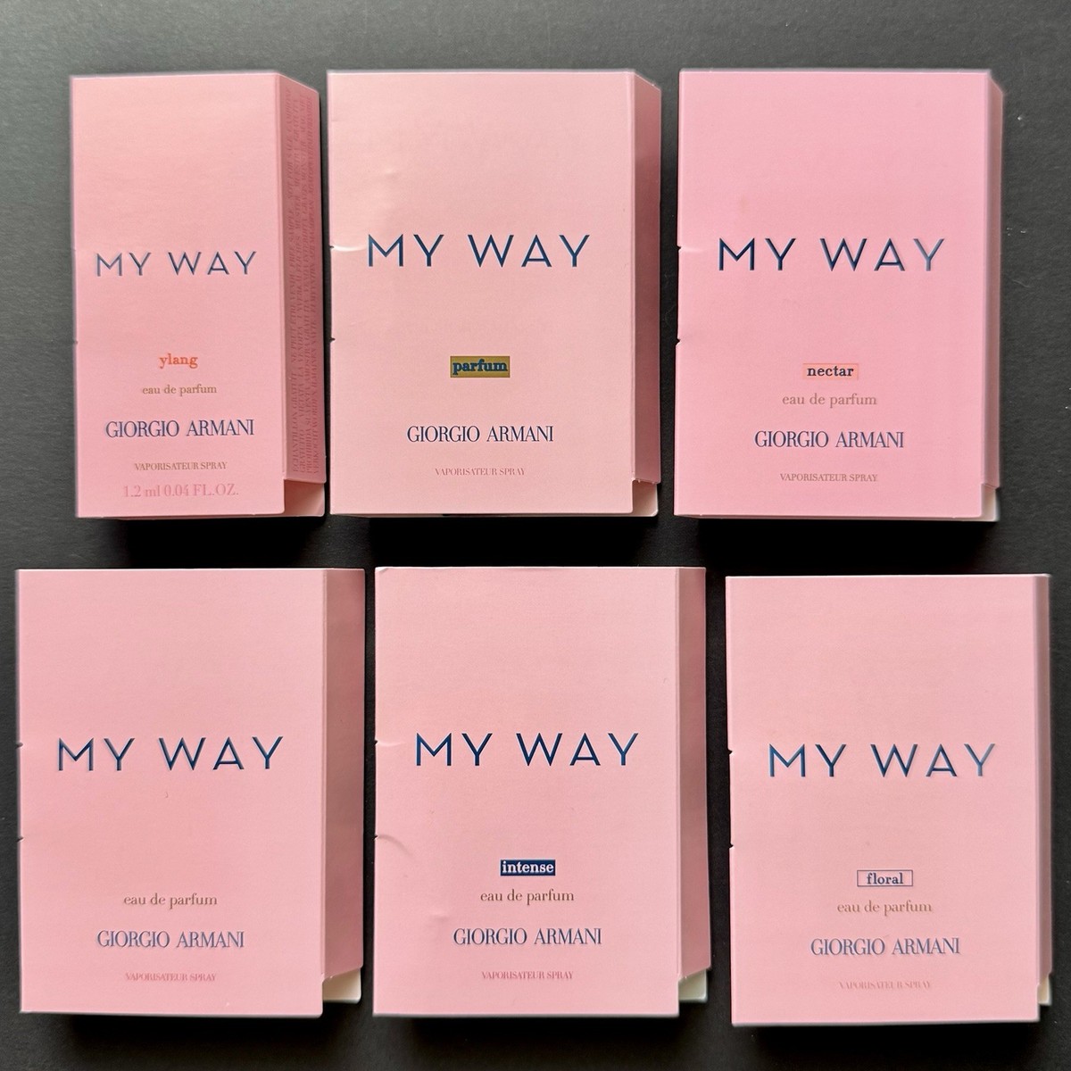 Giorgio Armani MY WAY Perfume Collection Sample Spray Vials 6pc