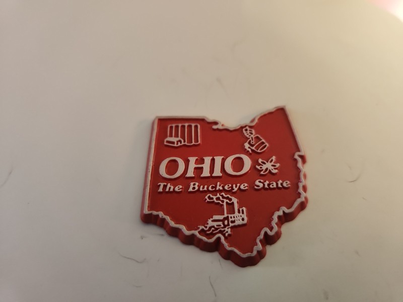 Vintage Ohio Rubber Souvenir Refrigerator Magnet