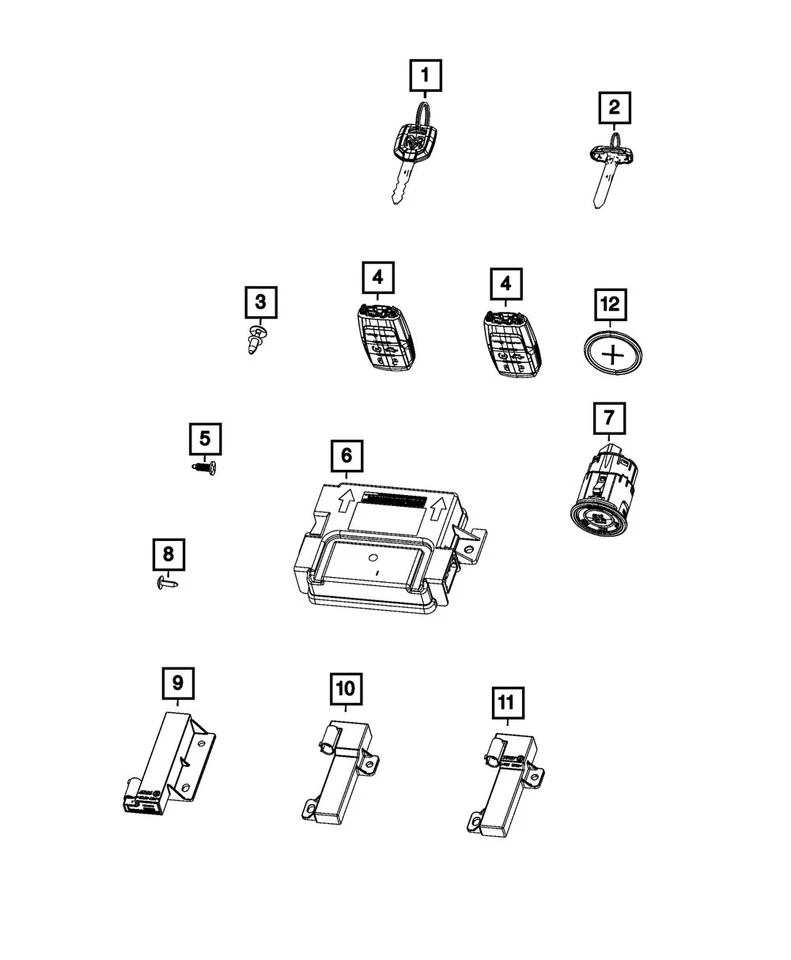 Встроенный брелок-передатчик - Mopar (68547361AA) 2019-2023 Ram 100% изготовитель оборудования - Изображение 3 из 4