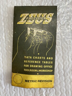 Vintage Zeus Precision Data Charts And Reference Tables Booklet CO12