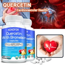 Quercetin 1200mg with Bromelain, Vitamin C - Skin & Respiratory Health