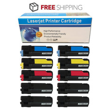 10 PK Multi-Color Toner Set for Dell 2150CN 2150CDN 2155CN 2155CDN Printer