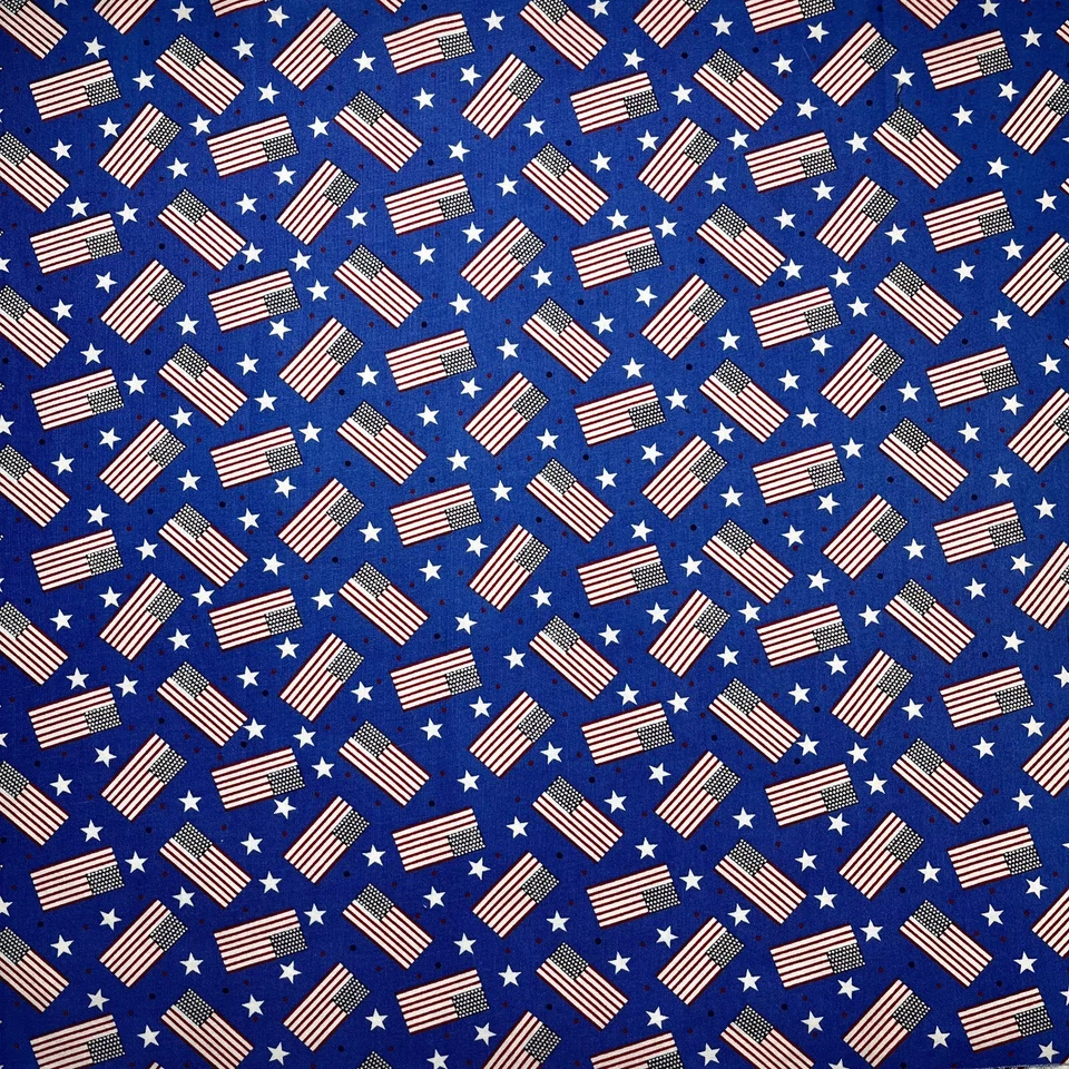 American Flag Fabric 4th of July Independence Day Patriotic 1/2 YARD 100% Cotton - Image 4 of 4