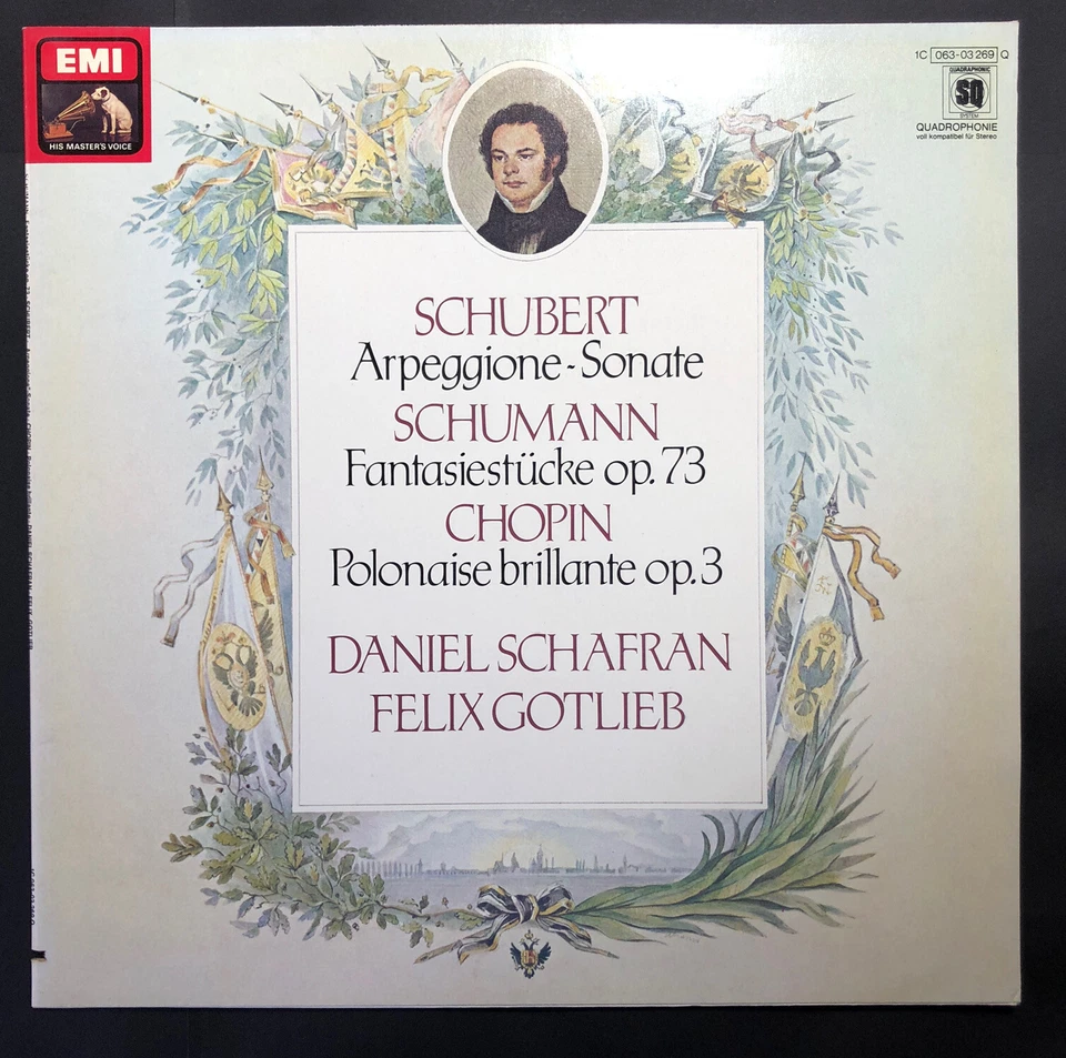 Daniel SHAFRAN Schubert Arpeggione Sonata NEAR MINT- Vinyl LP 1978 HMV EMI