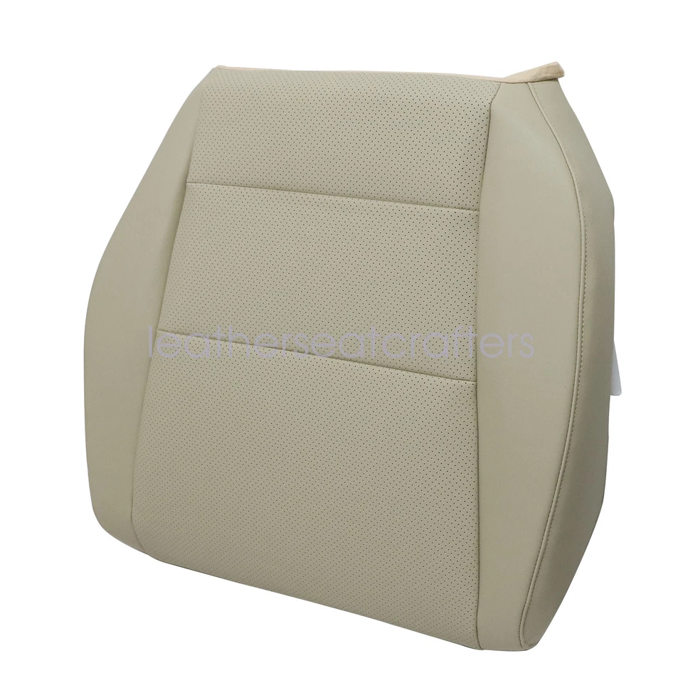 Cubierta de asiento de cuero perforado para parte inferior del conductor Acura TSX 2009-2013 2014 color tostado Foto 4 de 4