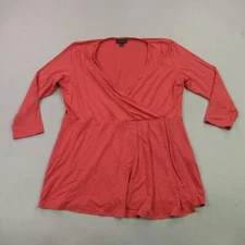 J Jill Shirt Womens Small Petite Lightweight Swoosh Front Long Sleeve