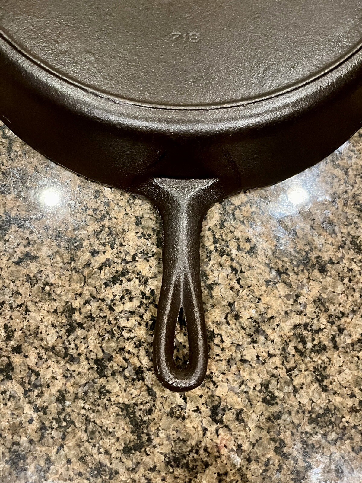 Vintage Cast Iron GRISWOLD 14 Skillet 718 Large Logo Damaged Read