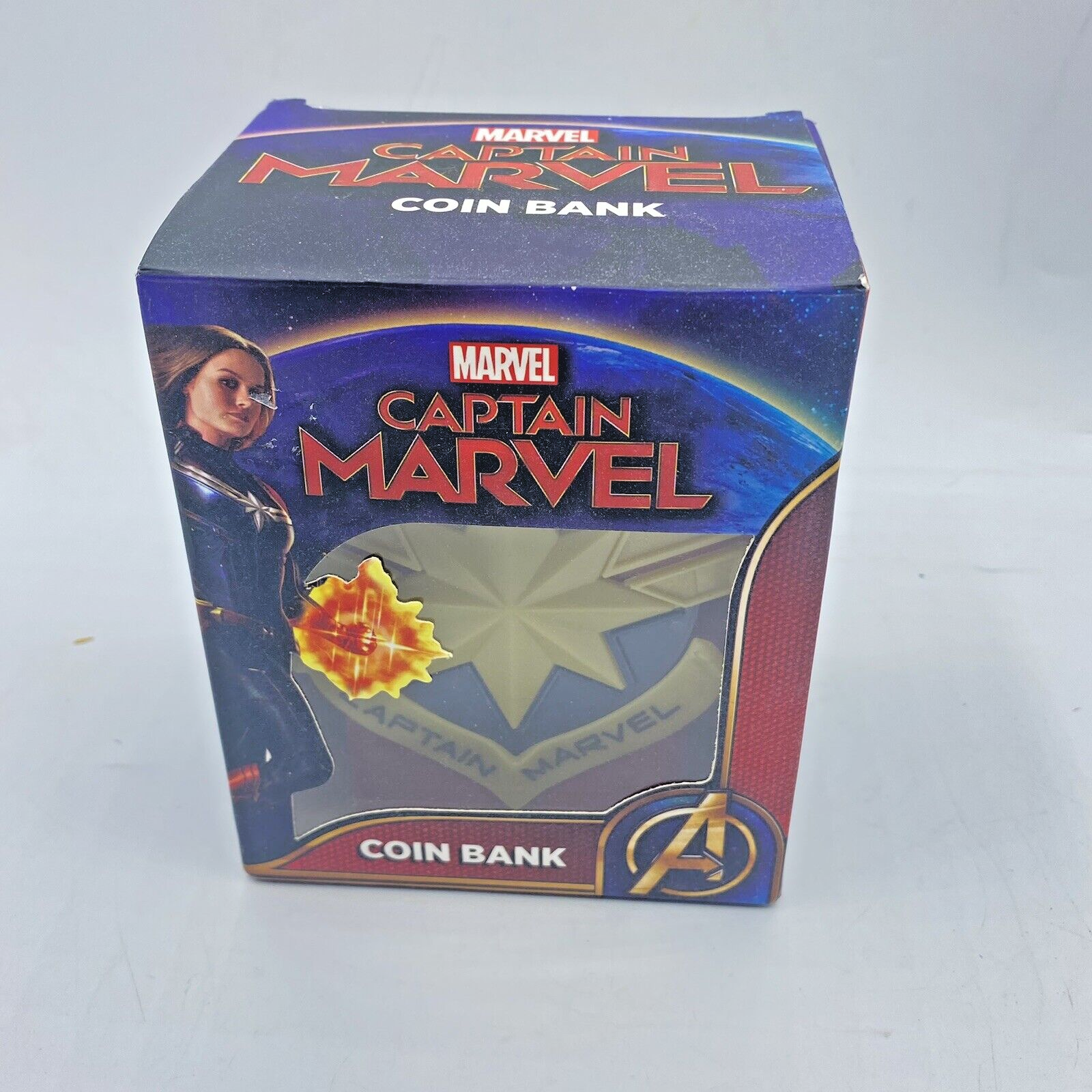 MARVELS CAPTAIN MARVEL 코인 뱅크 ADVENGERS 로고 컬처 플라이-Freehip.co.kr