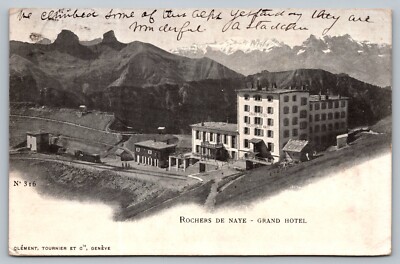 Postcard Rochers De Naye Grand Hotel Switzerland 