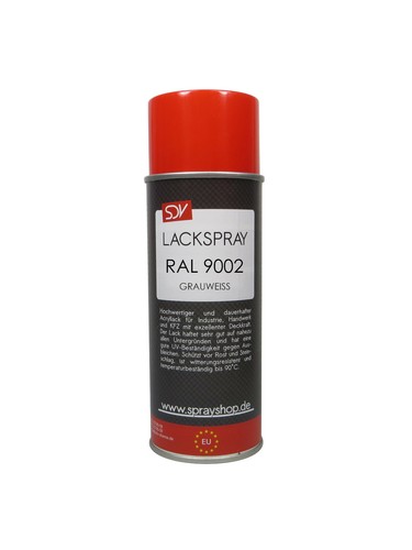 SDV Chemie Lackspray RAL 9002 Grauweiß - 400 Ml, Acryllack Glänzend, Für Innen & Außen