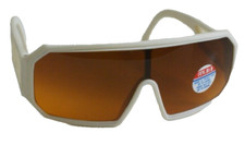 NWT TruVintage 1 piece wrap around vented white frame TruBluBlocker sunglasses
