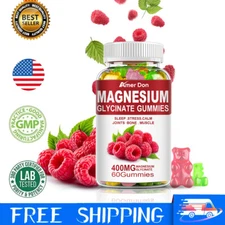 Magnesium Glycinate Gummies Bone,Heart,Muscle,Nervous System Health 400Mg--