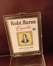 Vintage Tobacco General Cigar Co Robt. Burns Cigarillos 6 cent Plastic Case