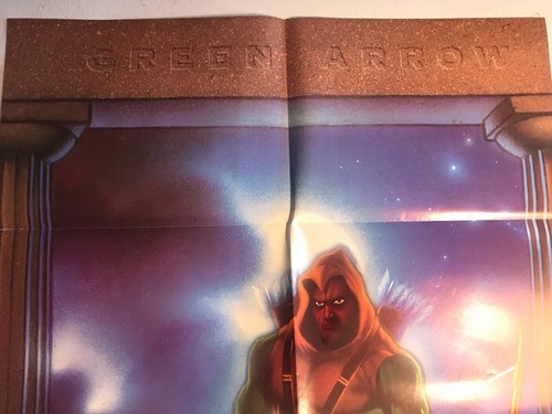 JLA Green Arrow Promotional Advertising Poster DC 1995 New 22x34 100 Centennial - Picture 4 of 4