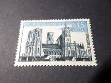 FRANCE - 1960 - timbre 1235, Cathédrale Laon, neuf**
