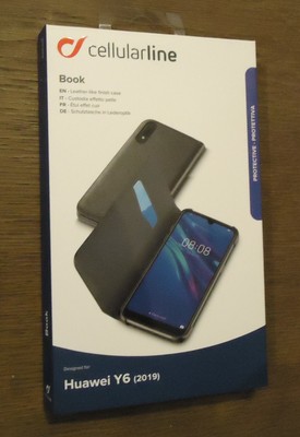 cellularline Huawei P40 Lite Book Cover (Book Clutch) - Schwarz - NEU OVP