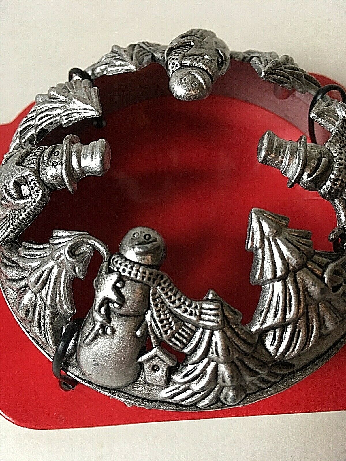 Yankee Candle Illuma Lid Jar Candle Topper Snowman Trees Retired 2011