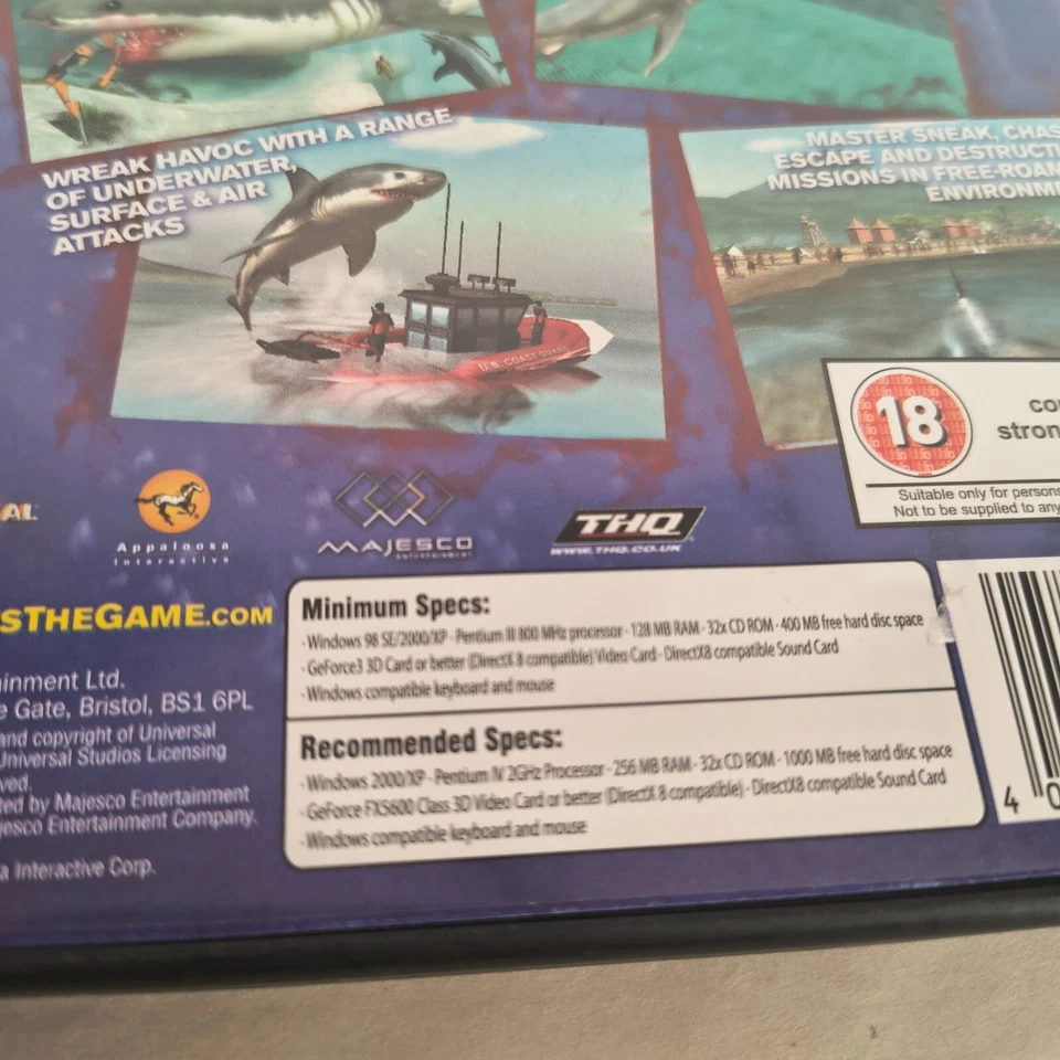 Jaws Unleashed: PC DVD Rom Game w/ Manual - Excellent Condition - Image 3 of 4