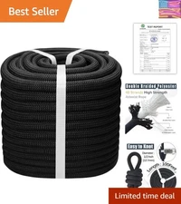 Multi-Purpose 1/2 Inch Arborist Rope - 100 Feet Strong, UV Resistant, Durable