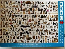 Eurographics Germany Puzzle 2000 Piece THE WORLD OF DOGS 38" x 27" All Breeds