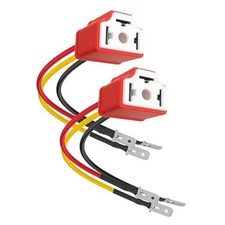 H4 9003 HB2 Wiring Harness Headlight Socket, Heavy Duty Ceramic Headlight 2PCS