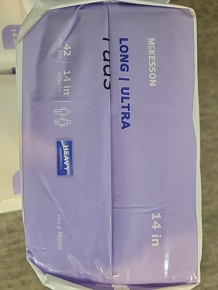 Pack de 4 McKesson! 168 Almohadillas Largas Ultra Unisex para Incontinentes Almohadilla de 14" Pesadas ¡LAS MÁS BARATAS! Foto 3 de 4
