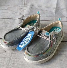 Hey Dude Wendy Perf Neoprene Shoes Gray Multi Youth Little Kid Size YT1
