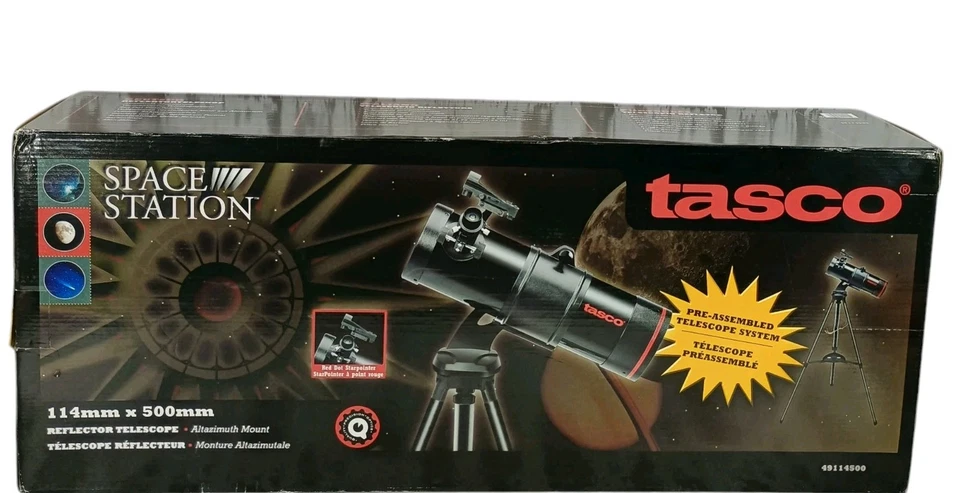 Tasco 49114500 114x500mm Spacestation Telescope New In Box Pre-Assembled - Image 2 of 4