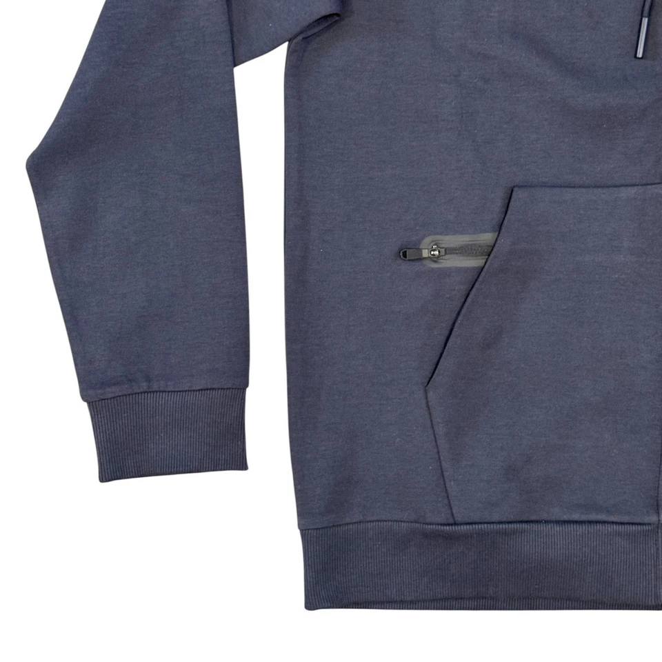 BOSS Hoodie Mens Dark Blue Full Zip Track Jacket With Logo - Saggy 1 Size XL - Image 4 of 4