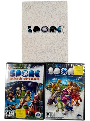 Spore Galactic Edition PC Mac + SEALED Art Book & Expansion EA Maxis