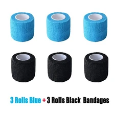 6 Rolls Elastic Self Adhesive Bandage Wrap, Vet Tape, Medical Tape 2 In x 5 Yds