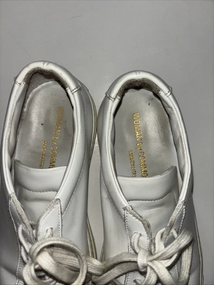 Common Projects Cuero de Aquiles Blanco 36EU 6/6.5US Mujer Bajo Foto 3 de 4