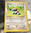 WotC Pokémon TCG Porygon 39/102 Base Set Shadowless 1st Ed Regular Uncommon 1999