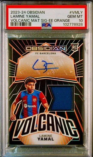 /99 PSA 10 RPA Lamine Yamal 2023-24 Obsidian Orange Rookie RC Patch Auto POP 2