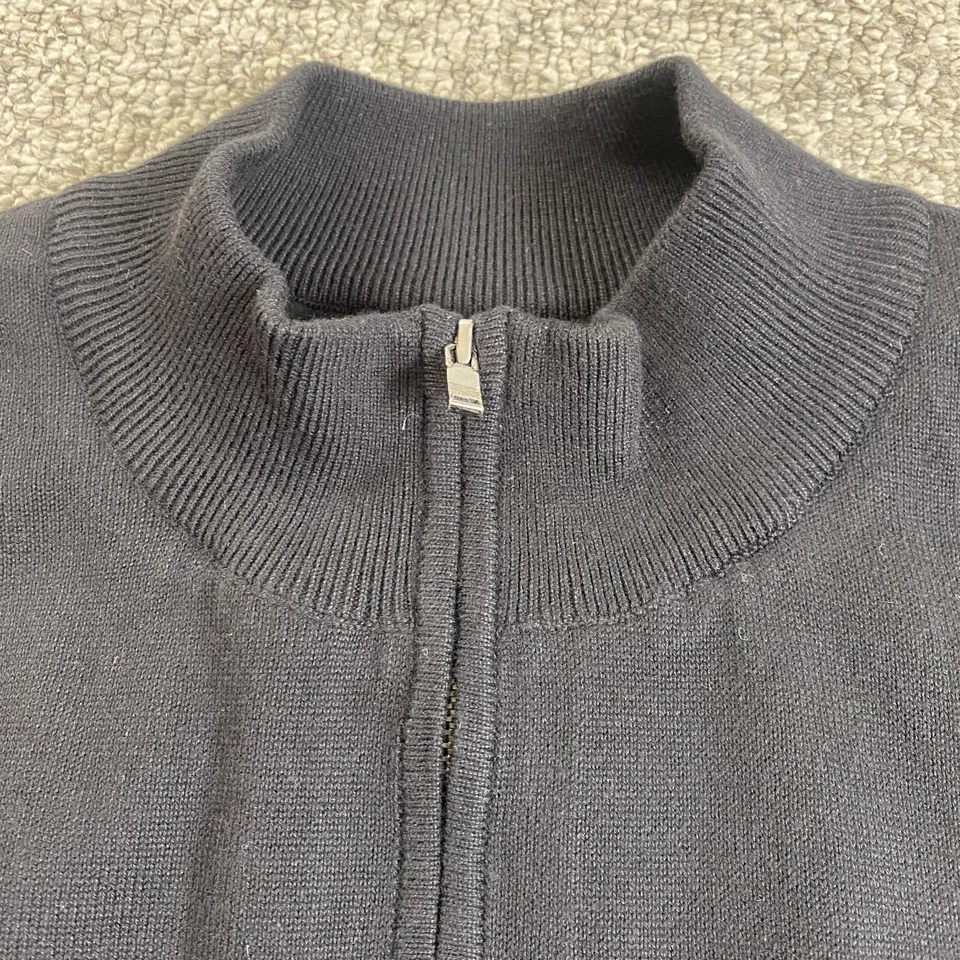 Cutter & Buck Jacket Mens XXL Black WindTec Vest 1/4 Zip Mock Neck Golf Logo - Image 3 of 4