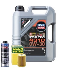 Motoröl 0W30 LIQUI MOLY Top Tec 4310 5L +MANN Ölfilter +Spülung