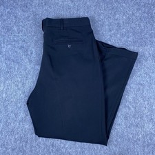 Vtg Yves Saint Laurent Pour Homme Men's Pleated Pants Black Cuffed Size 36x29