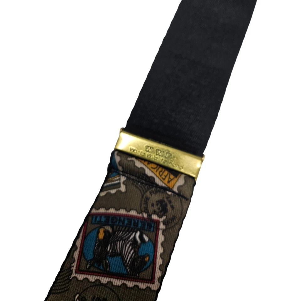 Estampilla de tirantes de la Federación Mundial de Vida Silvestre de los años 90 Kitsch Zoo animales de la selva Foto 3 de 4