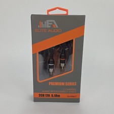 Elite Audio Premium Series 17ft. 2-Channel Car Audio RCA Cable   Double Shielded