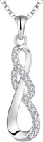 Halskette Unendlichkeit Silber 925 AnhäNger Mit Zirkonia Schmuck FüR Frauen