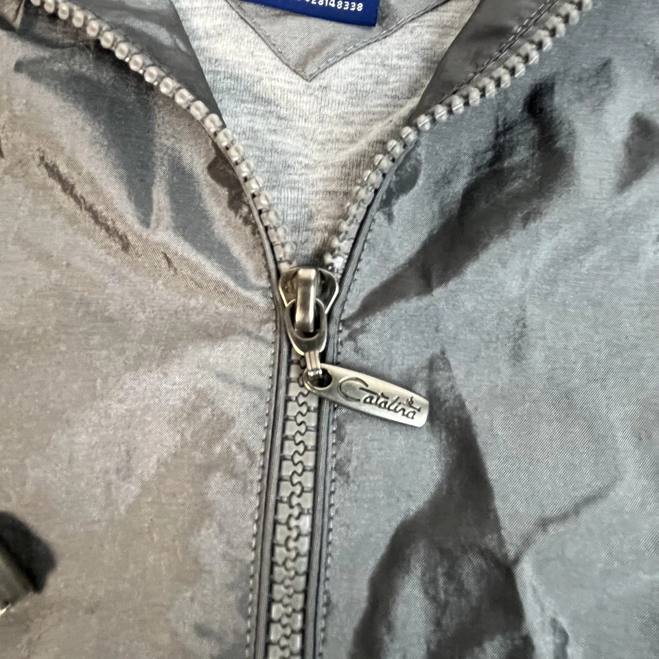 Винтажная женская ветровка Catalina большая с угольной подкладкой на молнии 90-е - Изображение 3 из 4
