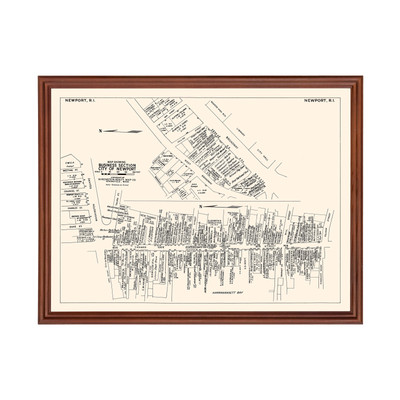 Old Map of Newport, RI 1946 - Vintage Newport Rhode Island A