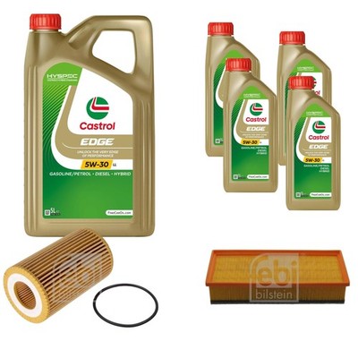 FEBI Inspektionspaket 9L Castrol EDGE Titanium FST 5W-30 LL für Audi A5