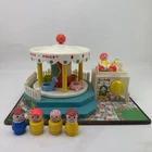 Vintage Fisher Price Little People Merry Go Round W/ 4 Kid WORKS 1972