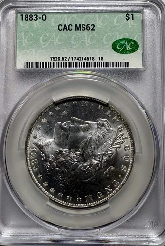 1883-O CAC MS62 Morgan Silver $1 Dollar
