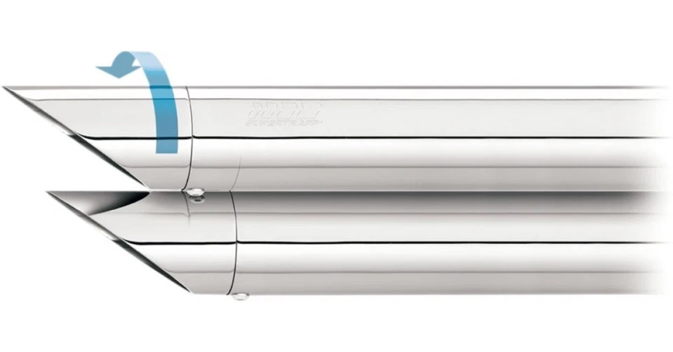 Tapa de extremo de barra Kerker de SUPERTRAPP * Par * Cromado * Harley 250-7466 Foto 4 de 4
