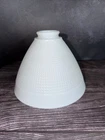 Vintage Corning Milk Glass Waffle Pattern Torchiere Lamp Shade Diffuser