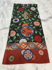 Vintage Scarf Long Rectangular Multicolor Acetate Japan 57  x 11  