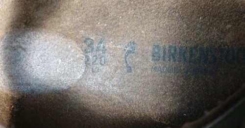 BIRKENSTOCK Talla 34 (US Kids 3 - 3.5) Roma Burkibuc Mocha Vegano. Buen estado - Imagen 10 de 19