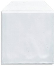 2000-Pak Vinyl CD/DVD Sleeves with Flap 120 micron thick, with side 'stitching'